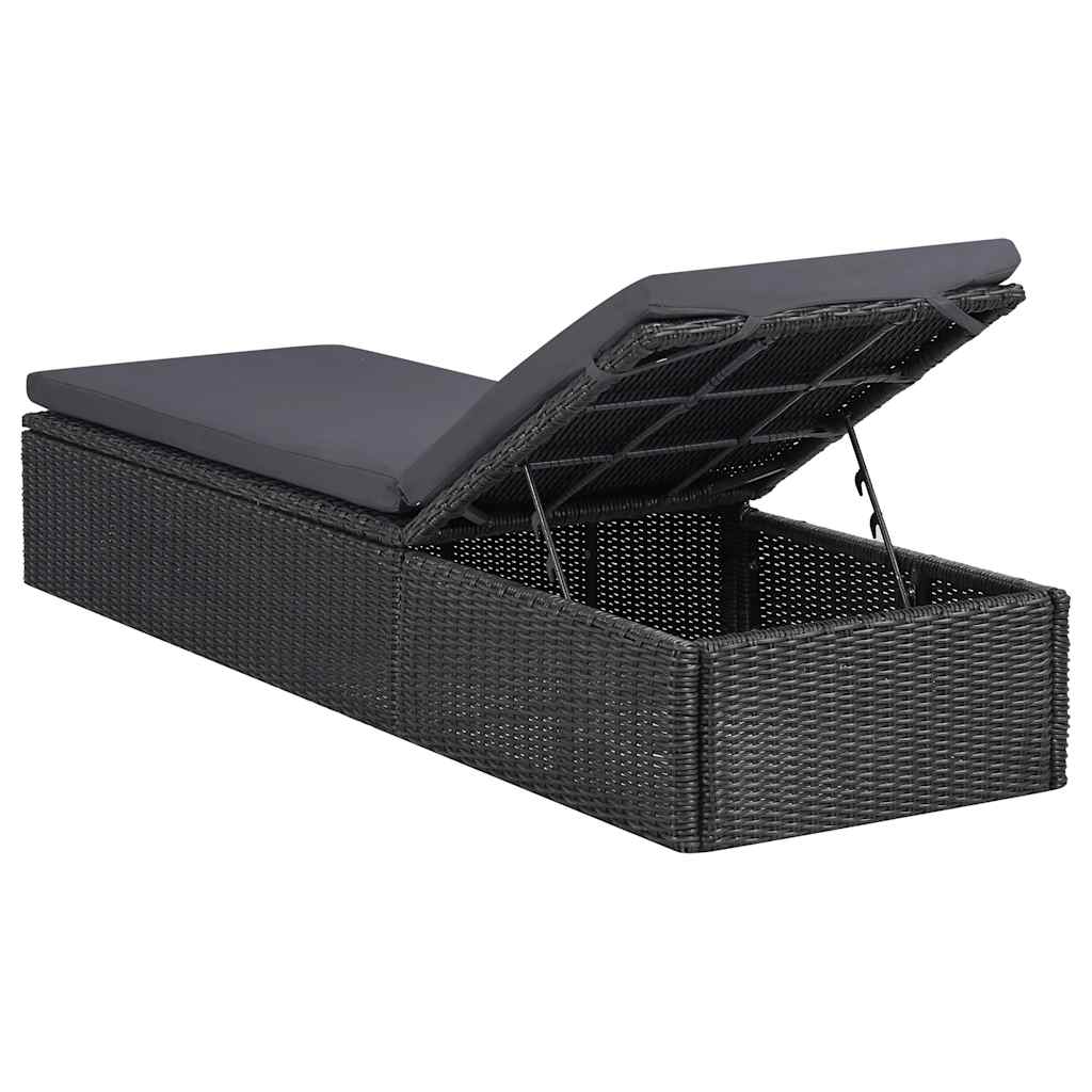 9-dijelni vrtni blagovaonski set crni
