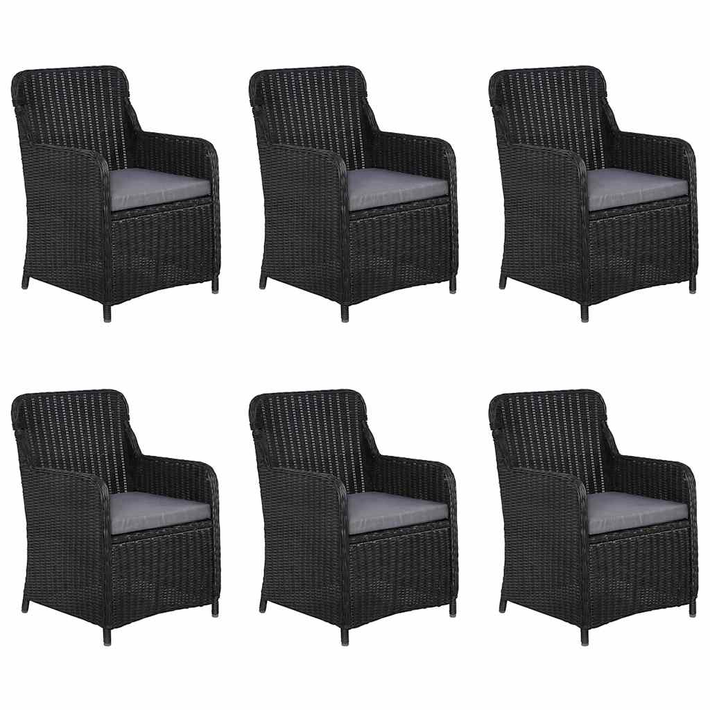 9-dijelni vrtni blagovaonski set crni