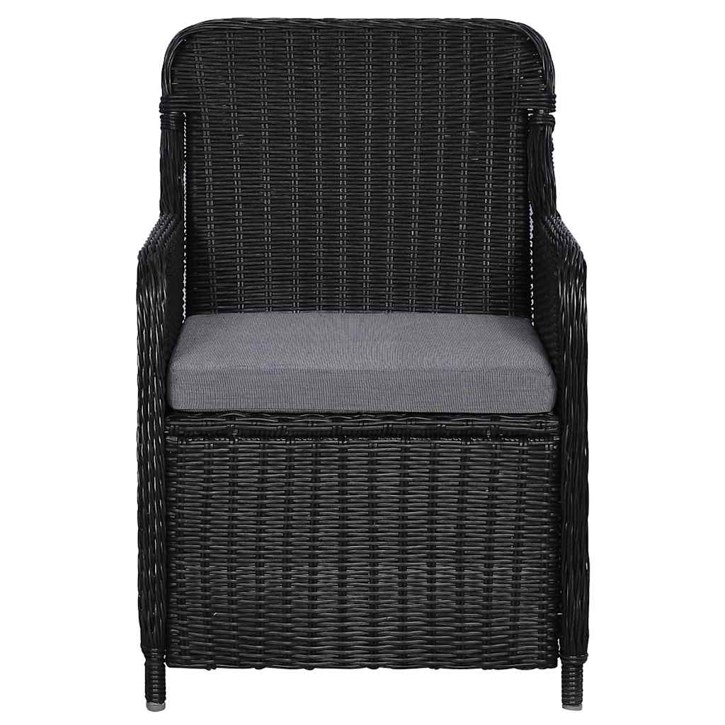 9-dijelni vrtni blagovaonski set crni