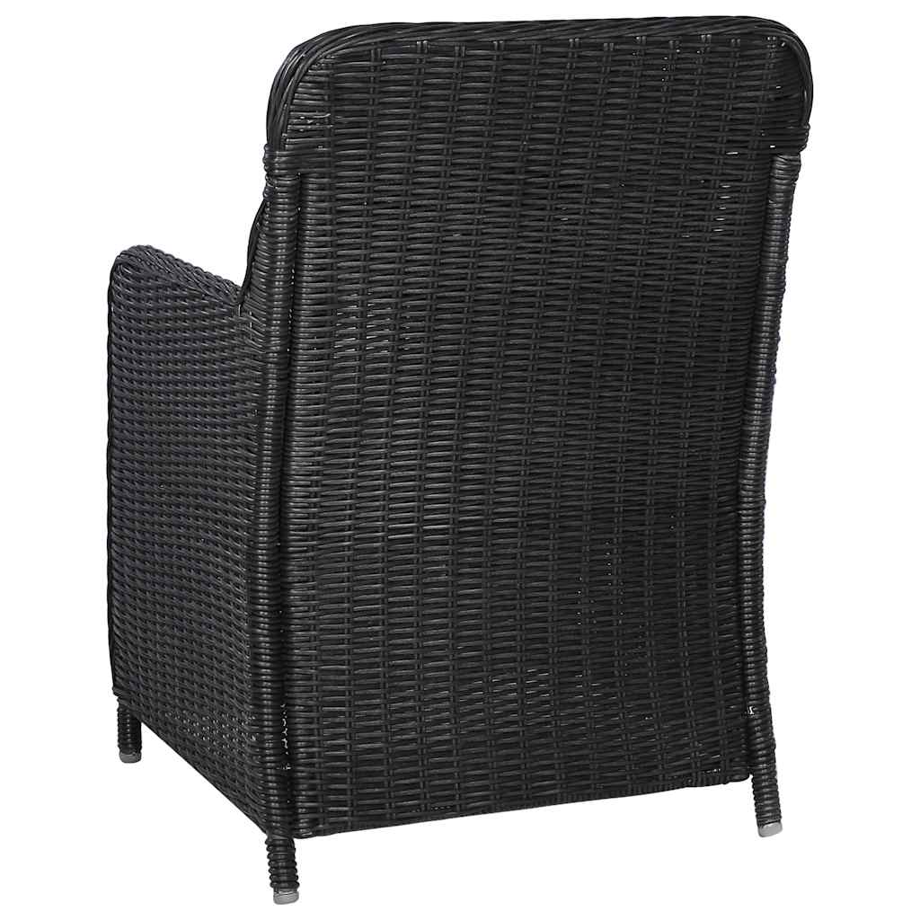 9-dijelni vrtni blagovaonski set crni
