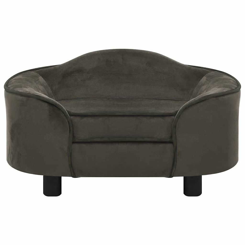 Sofa za pse tamnosiva 67 x 47 x 36 cm plišana