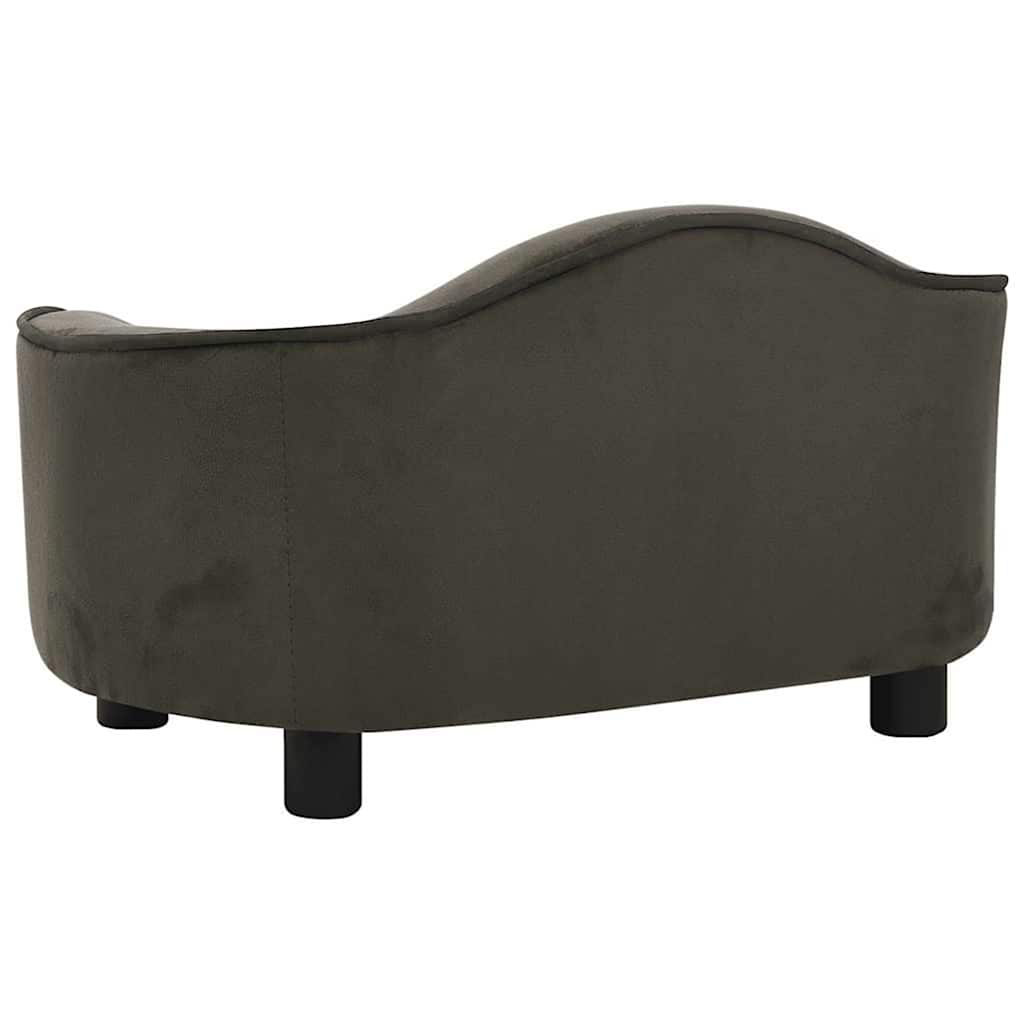 Sofa za pse tamnosiva 67 x 47 x 36 cm plišana
