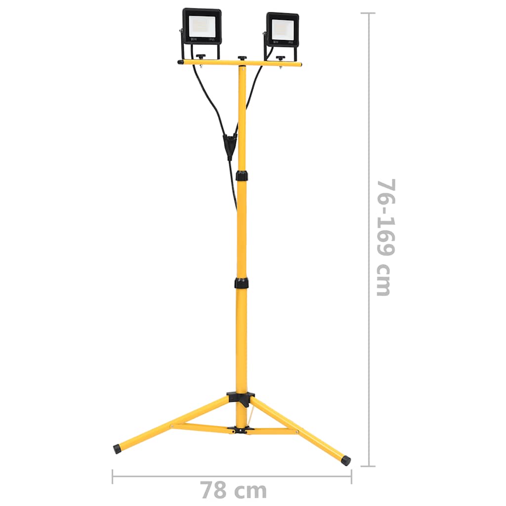 LED reflektor sa stativom 2 x 30 W hladni bijeli