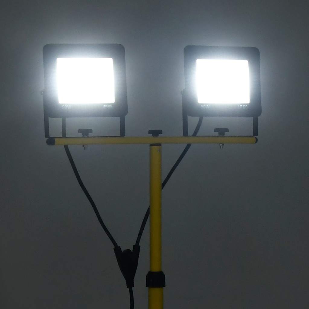 LED reflektor sa stativom 2 x 50 W hladni bijeli