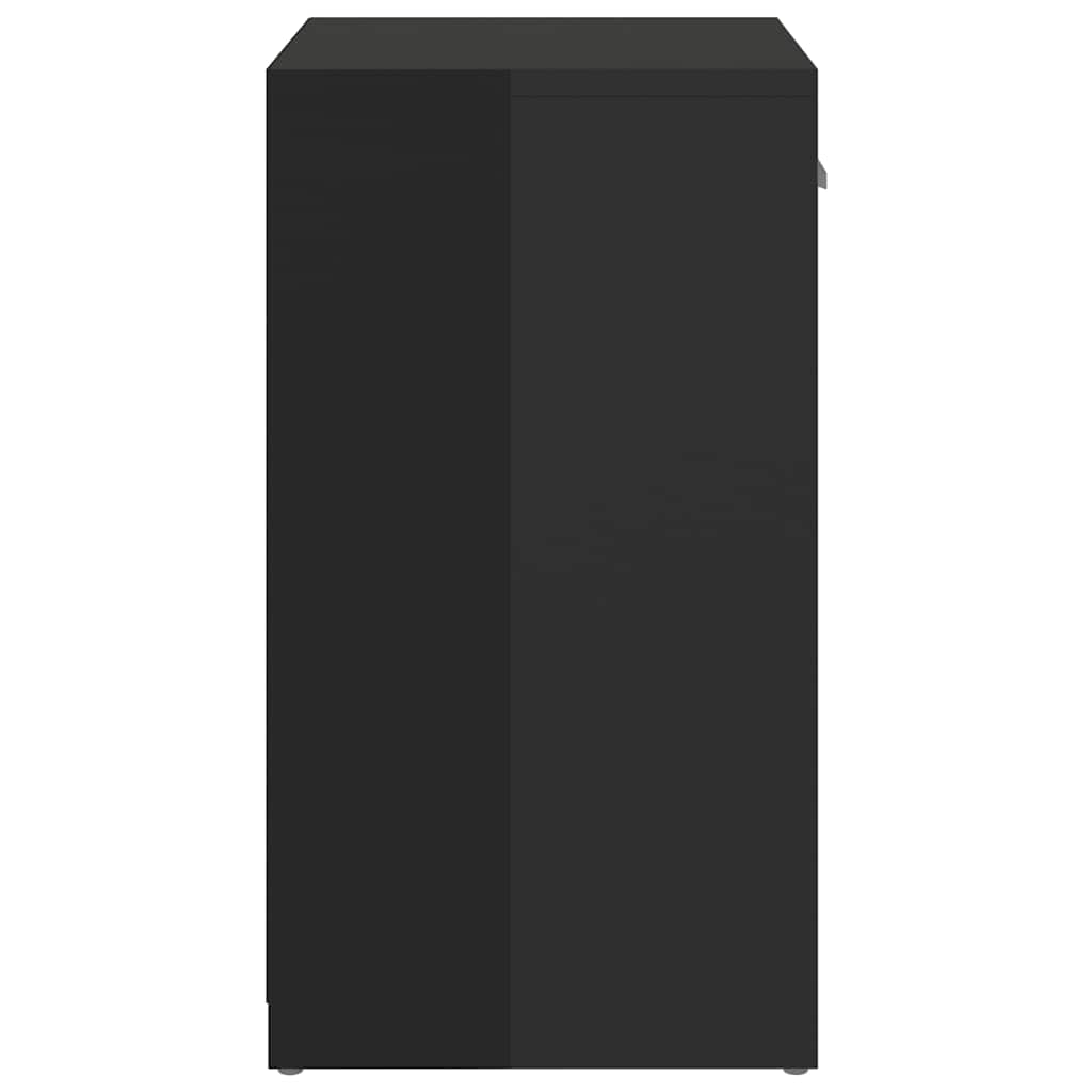 Klupa za cipele visoki sjaj crna 94,5 x 31 x 57 cm drvena