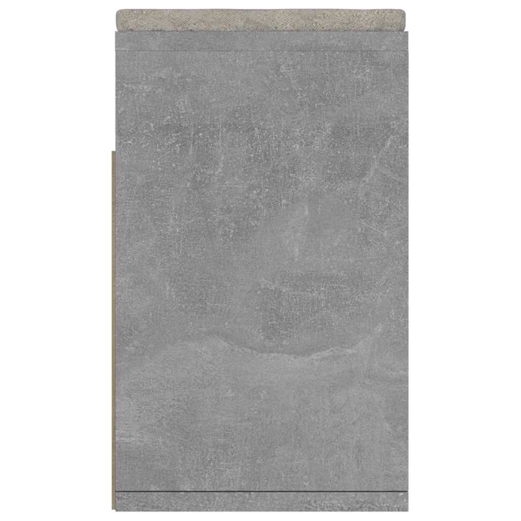 Klupa za cipele s jastukom boja betona 104 x 30 x 49 cm drvena