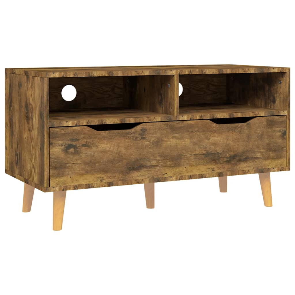 TV ormarić dimljena boja hrasta 90x40x48,5 cm konstruirano drvo