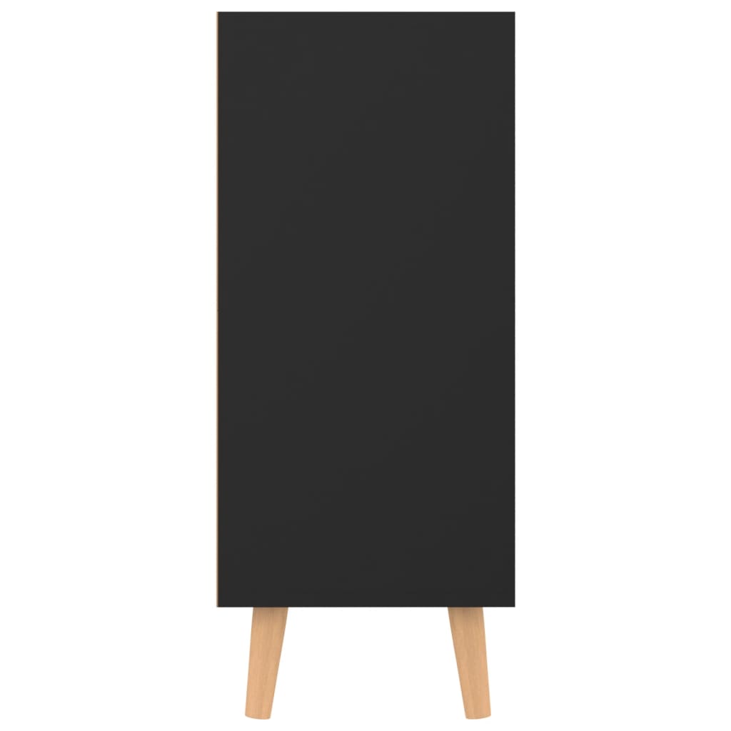 Komoda crna 90 x 30 x 72 cm od konstruiranog drva