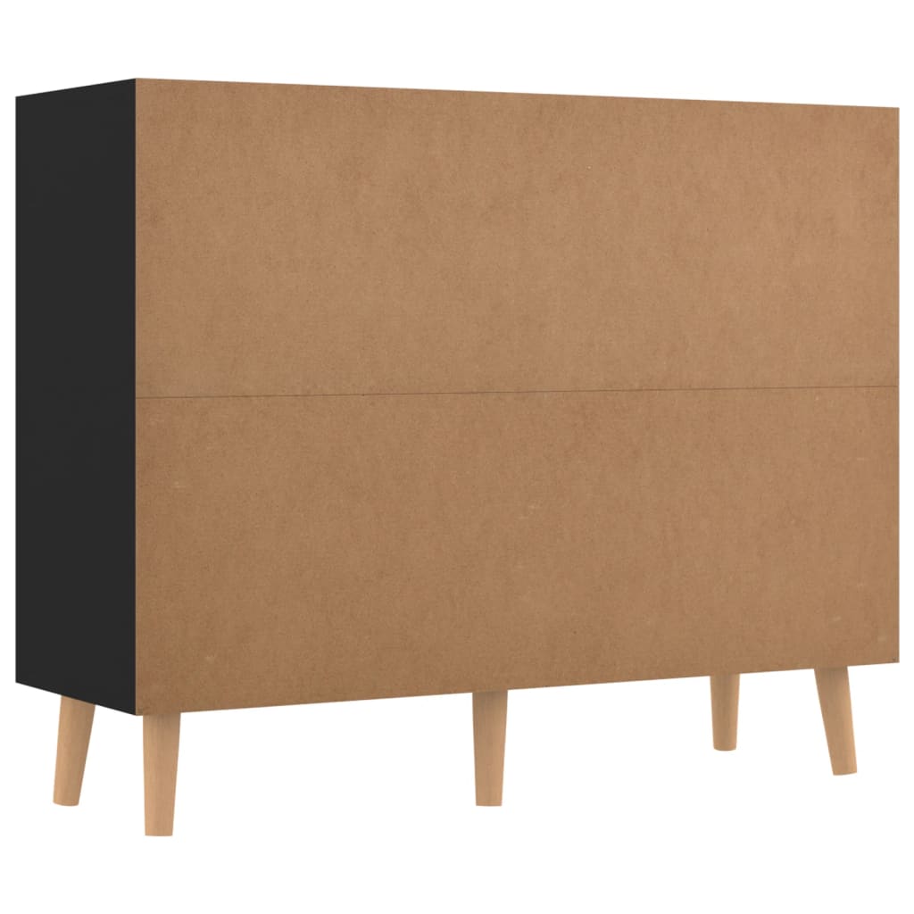 Komoda crna 90 x 30 x 72 cm od konstruiranog drva