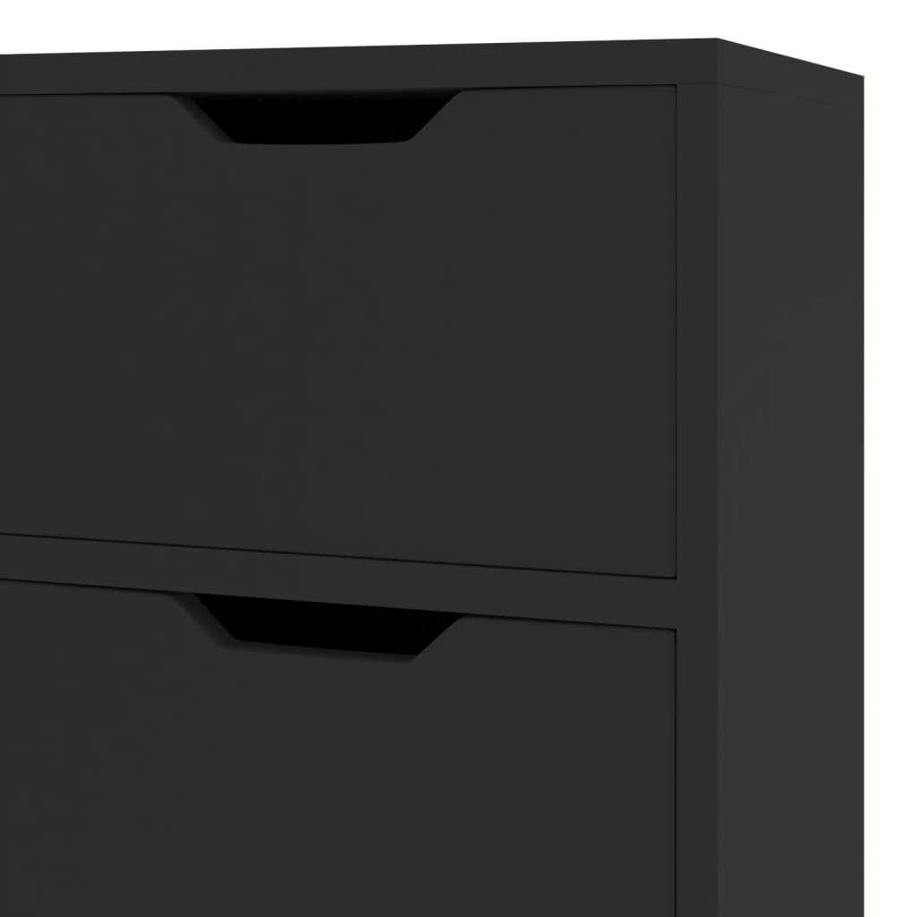 Komoda crna 90 x 30 x 72 cm od konstruiranog drva