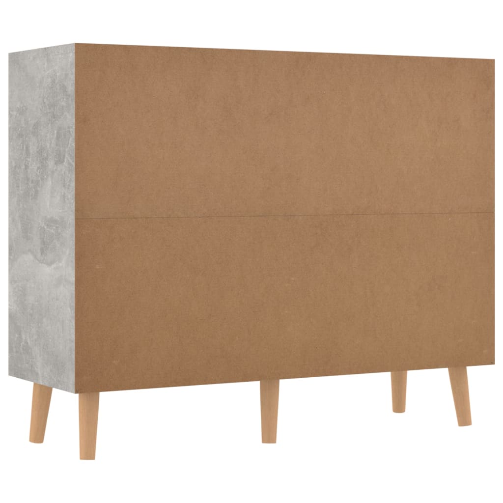 Komoda siva boja betona 90 x 30 x 72 cm konstruirano drvo