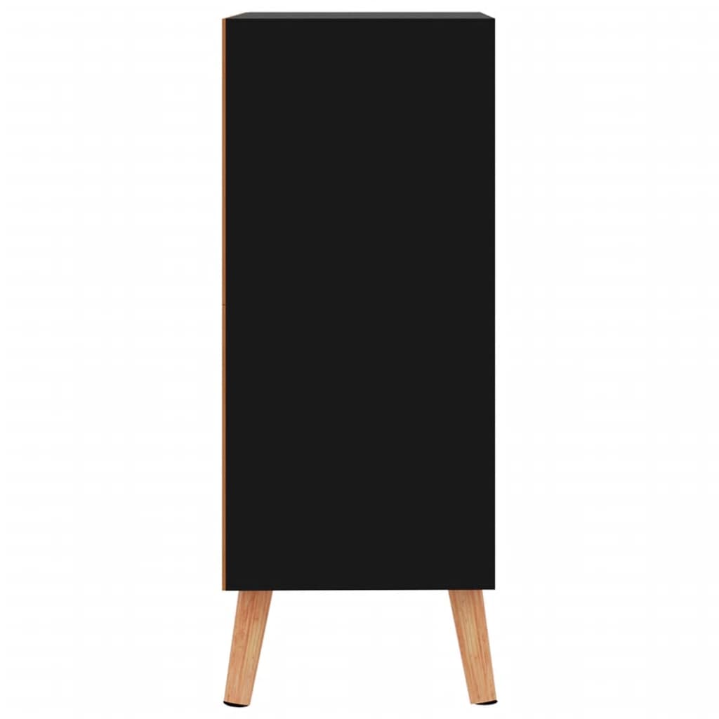 Komoda visoki sjaj crna 60 x 30 x 72 cm od konstruiranog drva