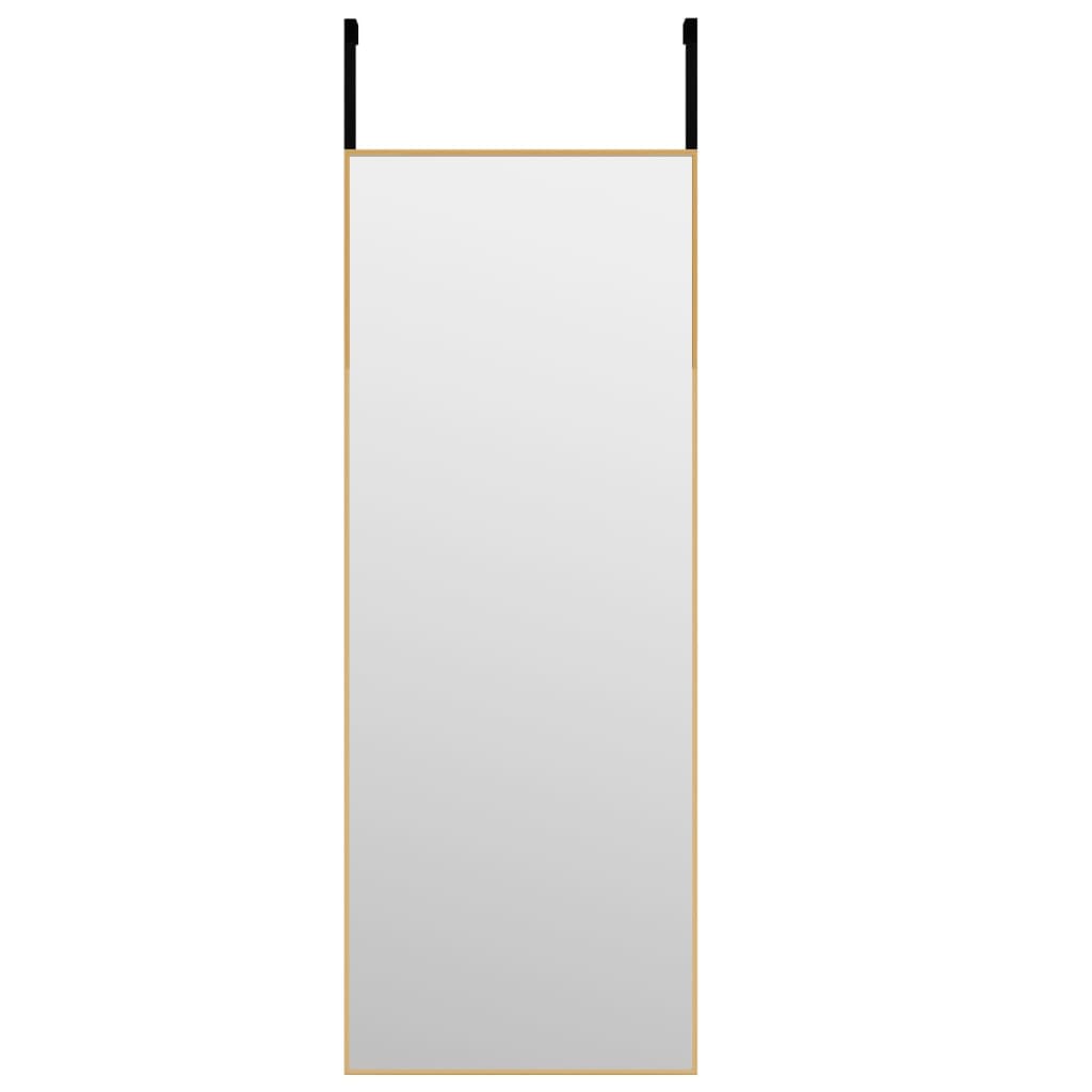 Ogledalo za vrata zlatno 30 x 80 cm od stakla i aluminija