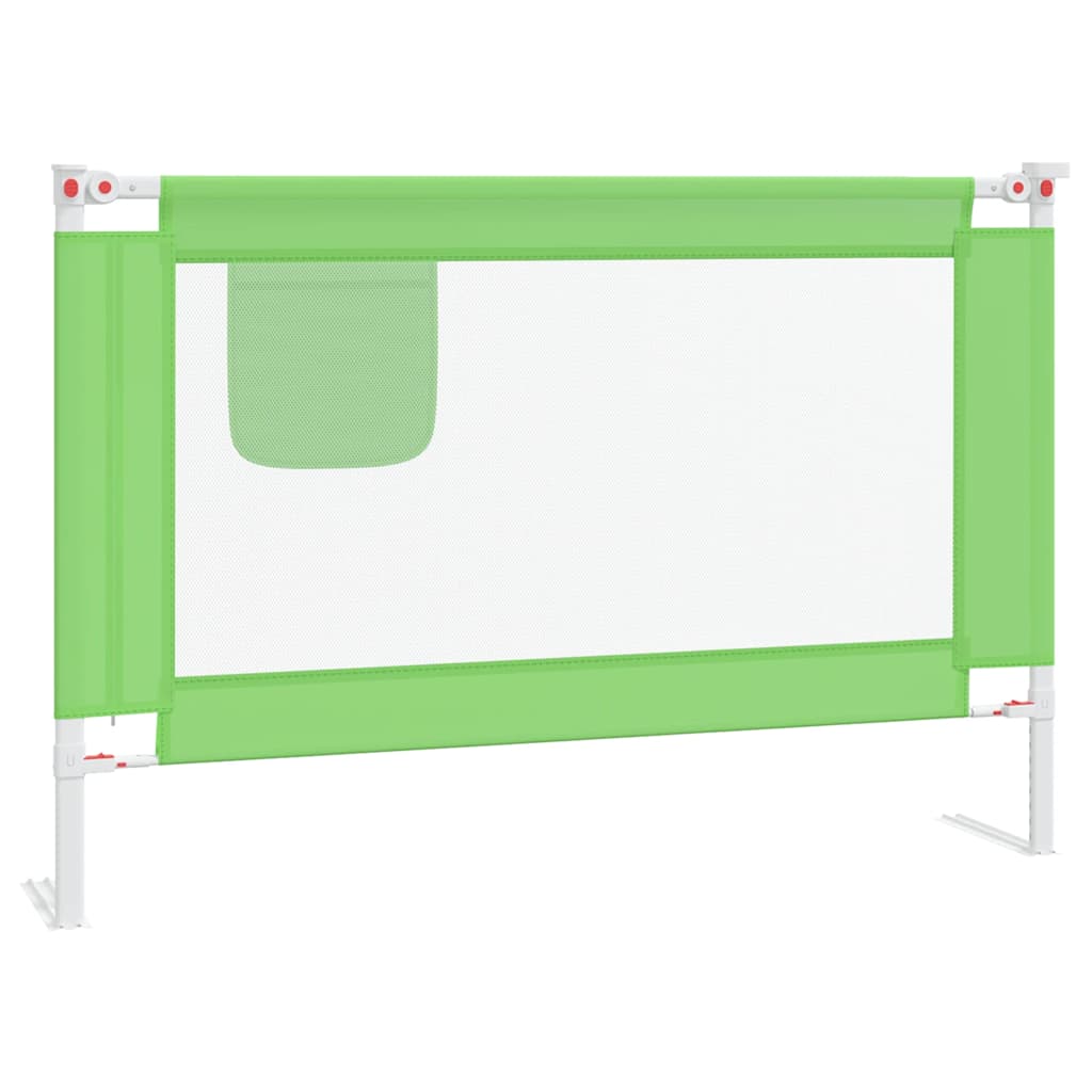 Sigurnosna ograda za dječji krevet zelena 100 x 25 cm tkanina