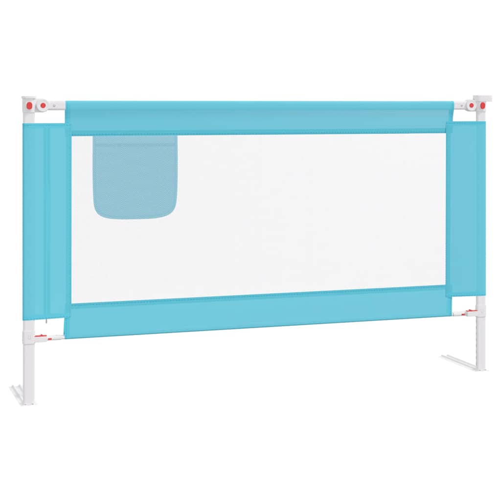Sigurnosna ograda za dječji krevet plava 140 x 25 cm od tkanine