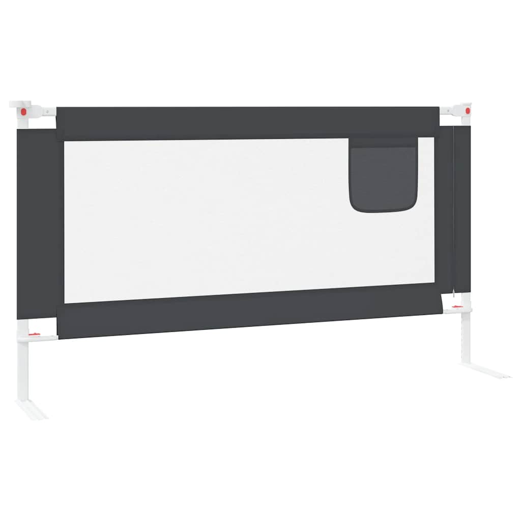Sigurnosna ograda za dječji krevet tamnosiva 150x25 cm tkanina