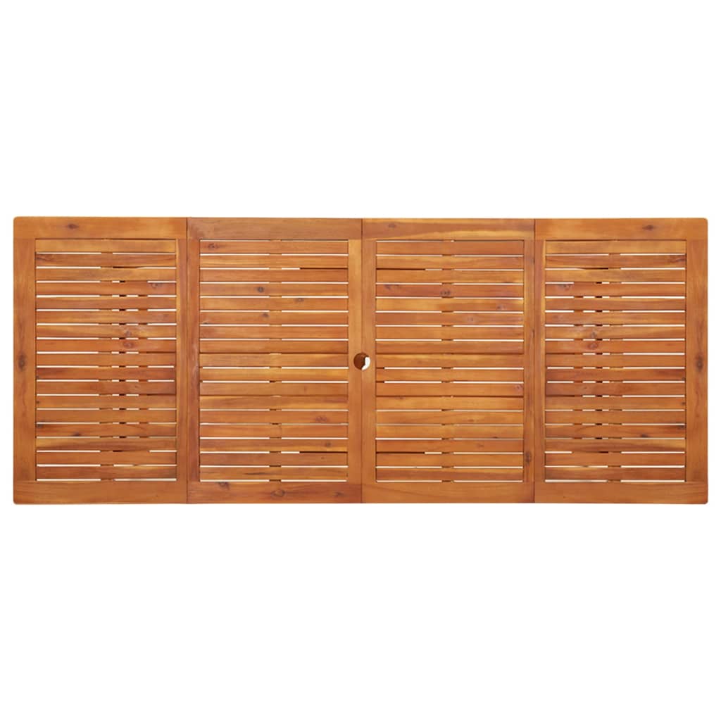 Vrtni blagovaonski stol 220 x 90 x 75 cm masivno bagremovo drvo