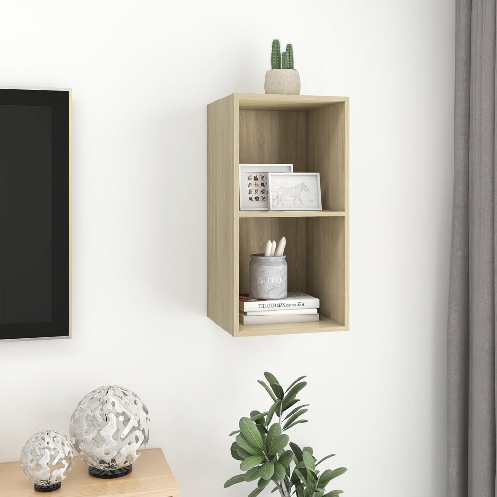 Zidni TV ormarić boja hrasta 37 x 37 x 72 cm konstruirano drvo