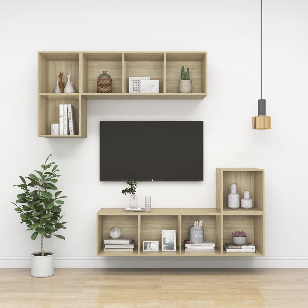 Zidni TV ormarić boja hrasta 37 x 37 x 72 cm konstruirano drvo