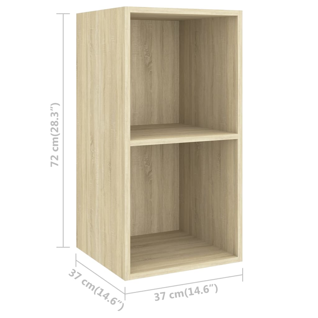Zidni TV ormarić boja hrasta 37 x 37 x 72 cm konstruirano drvo