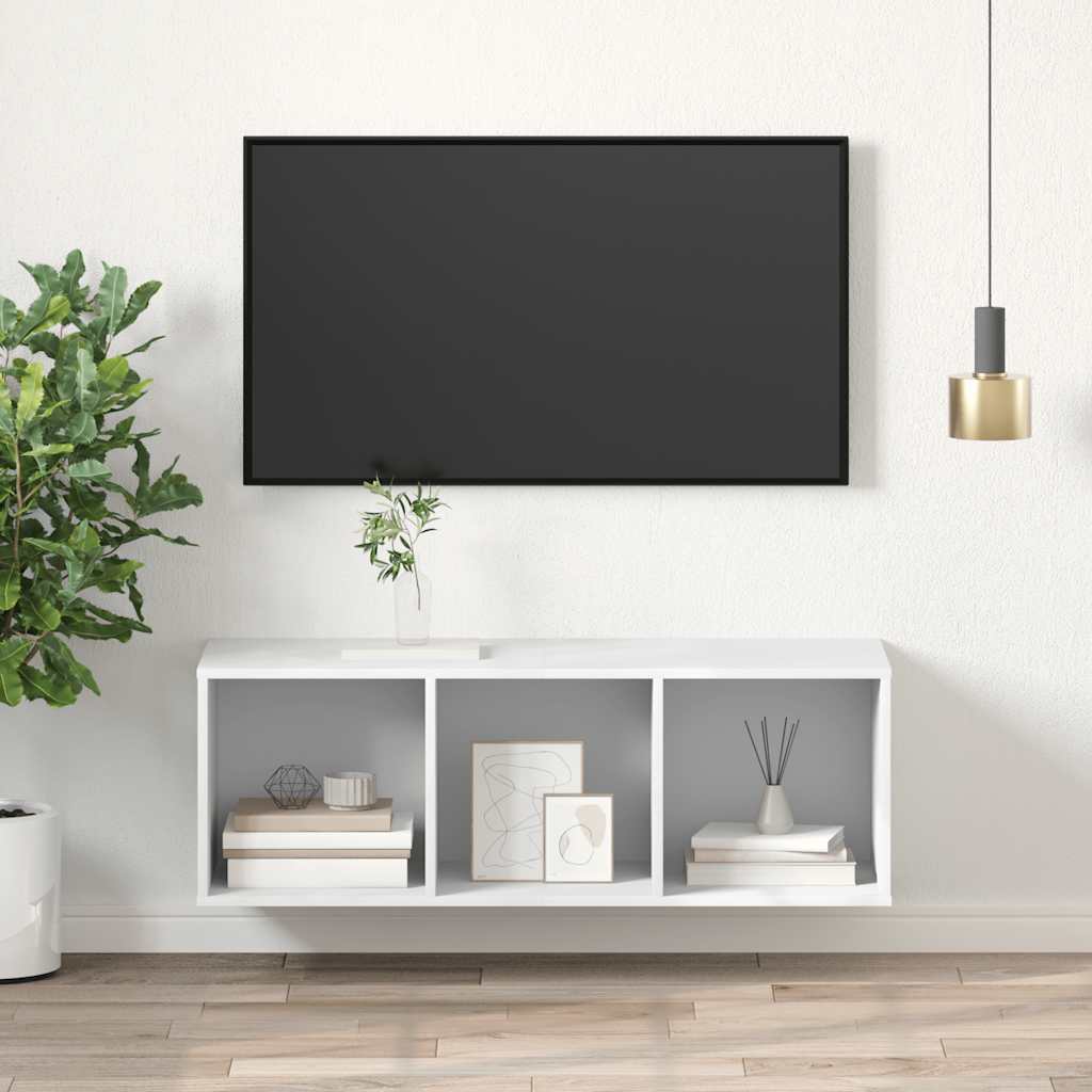 Zidni TV ormarić bijeli 37 x 37 x 107 cm od konstruiranog drva