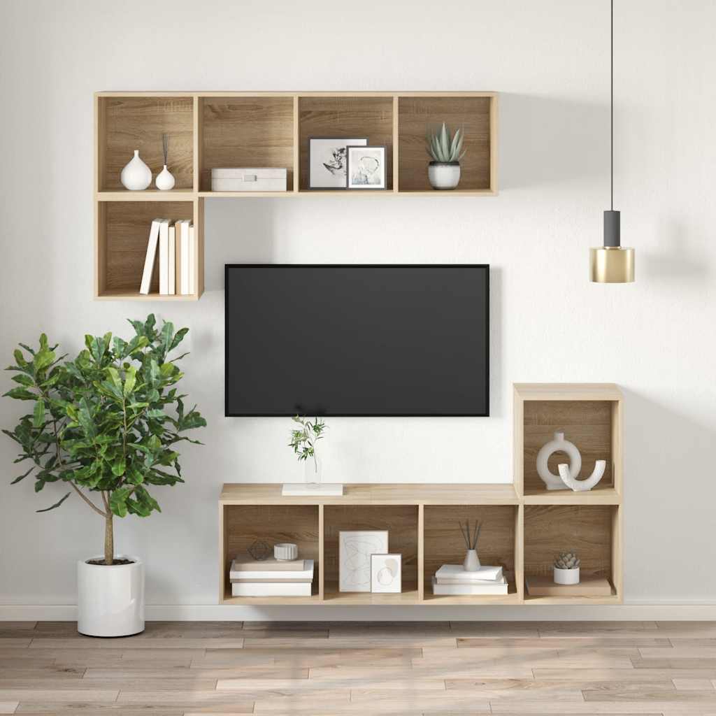 Zidni TV ormarić boja hrasta 37 x 37 x 107 cm konstruirano drvo