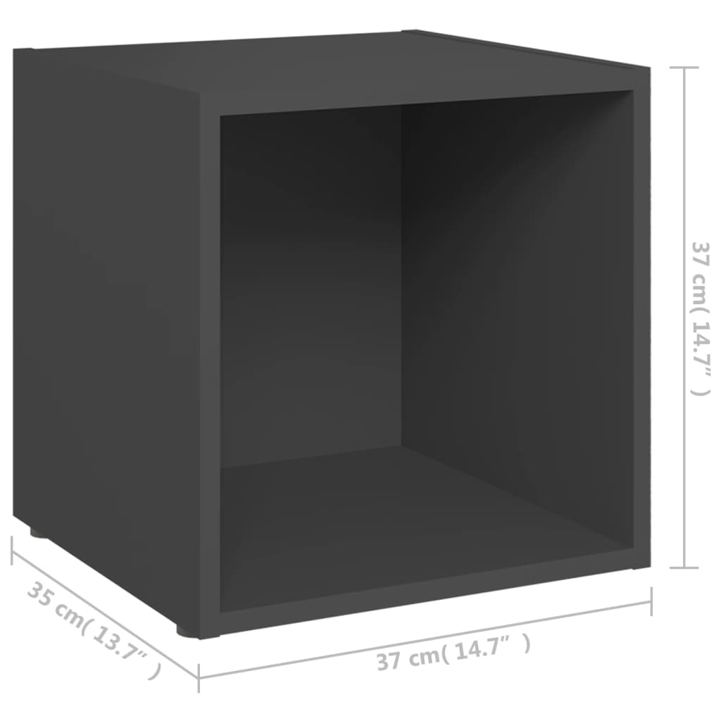 TV ormarići 2 kom sivi 37 x 35 x 37 cm konstruirano drvo