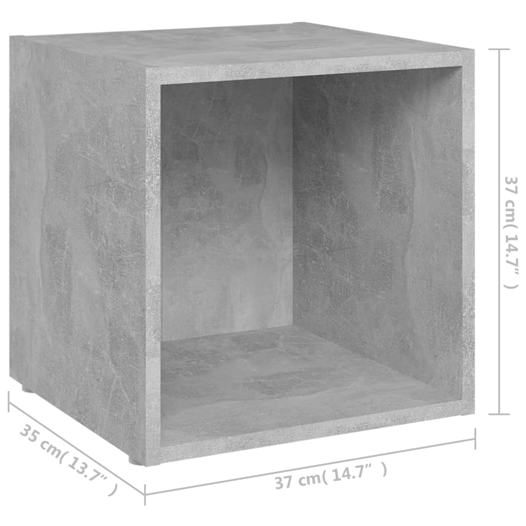 TV ormarići 4 kom boja betona 37 x 35 x 37 cm konstruirano drvo