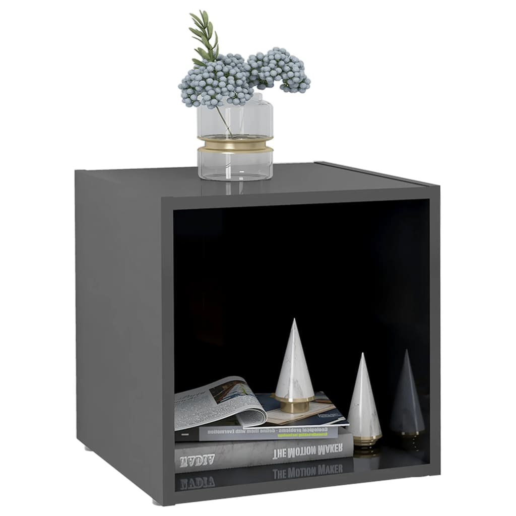 TV ormarići 4 kom sjajni sivi 37 x 35 x 37 cm konstruirano drvo