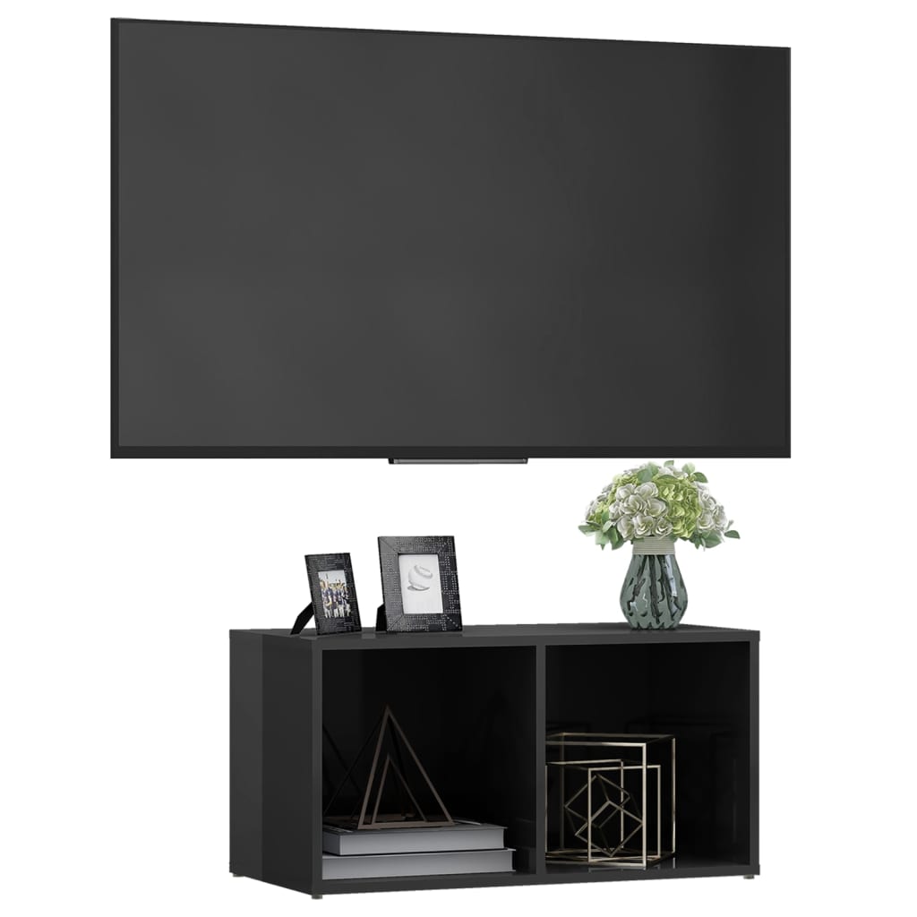 TV ormarić sjajni sivi 72 x 35 x 36,5 cm od konstruiranog drva