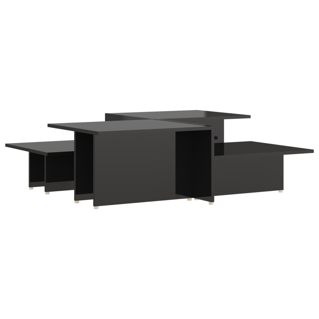 Stolići za kavu 2 kom sjajni crni 111,5x50x33 konstruirano drvo