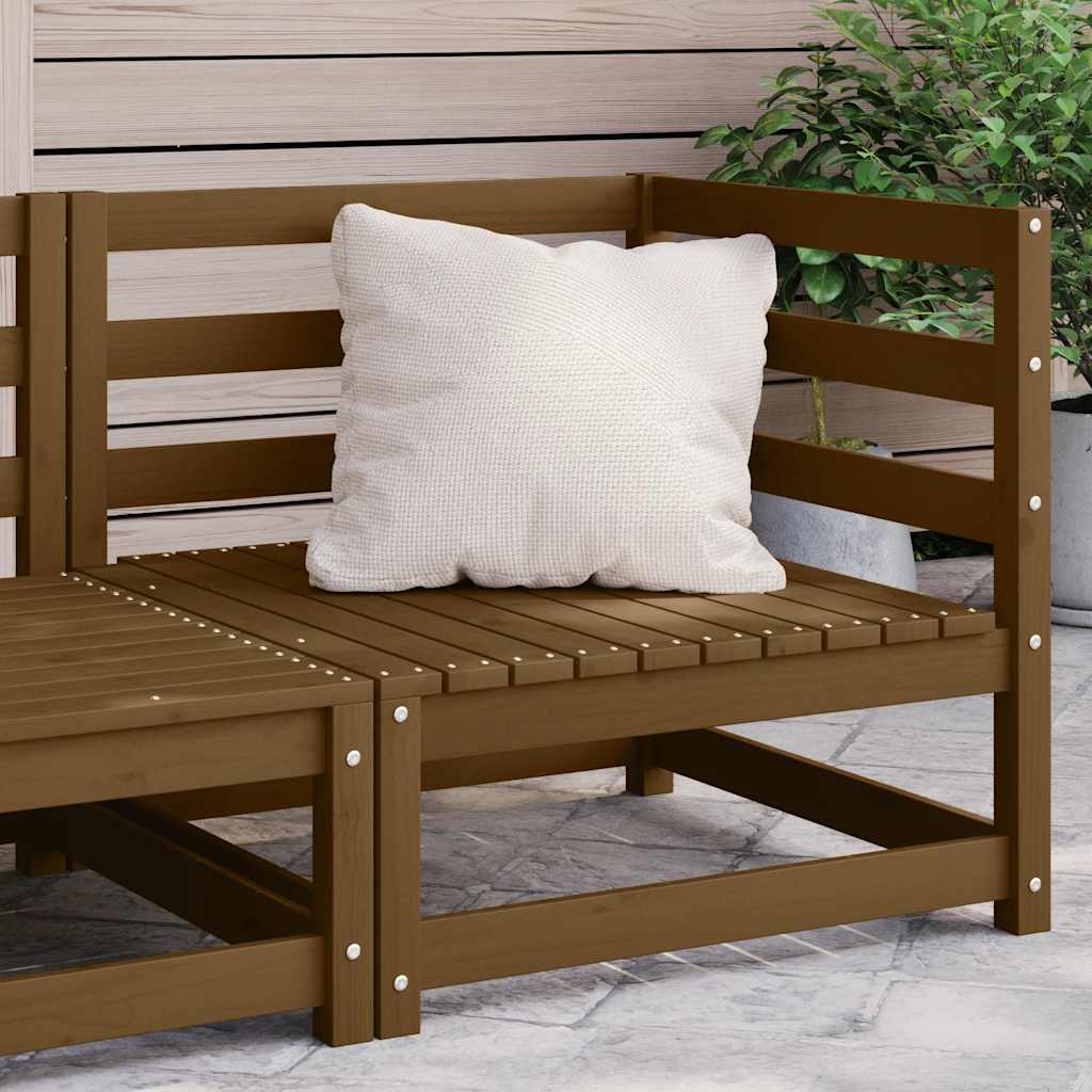 Kutna vrtna sofa smeđa boja meda od masivne borovine
