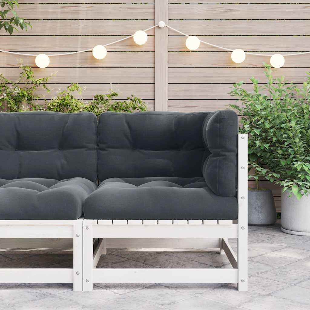 Kutna vrtna sofa s antracit jastucima od masivne borovine