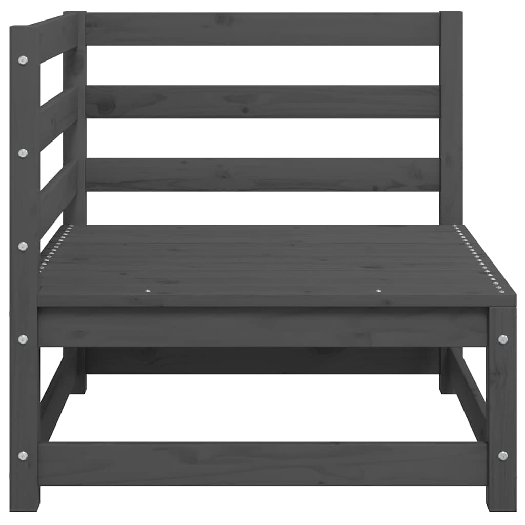 Kutna vrtna sofa s antracit jastucima od masivne borovine