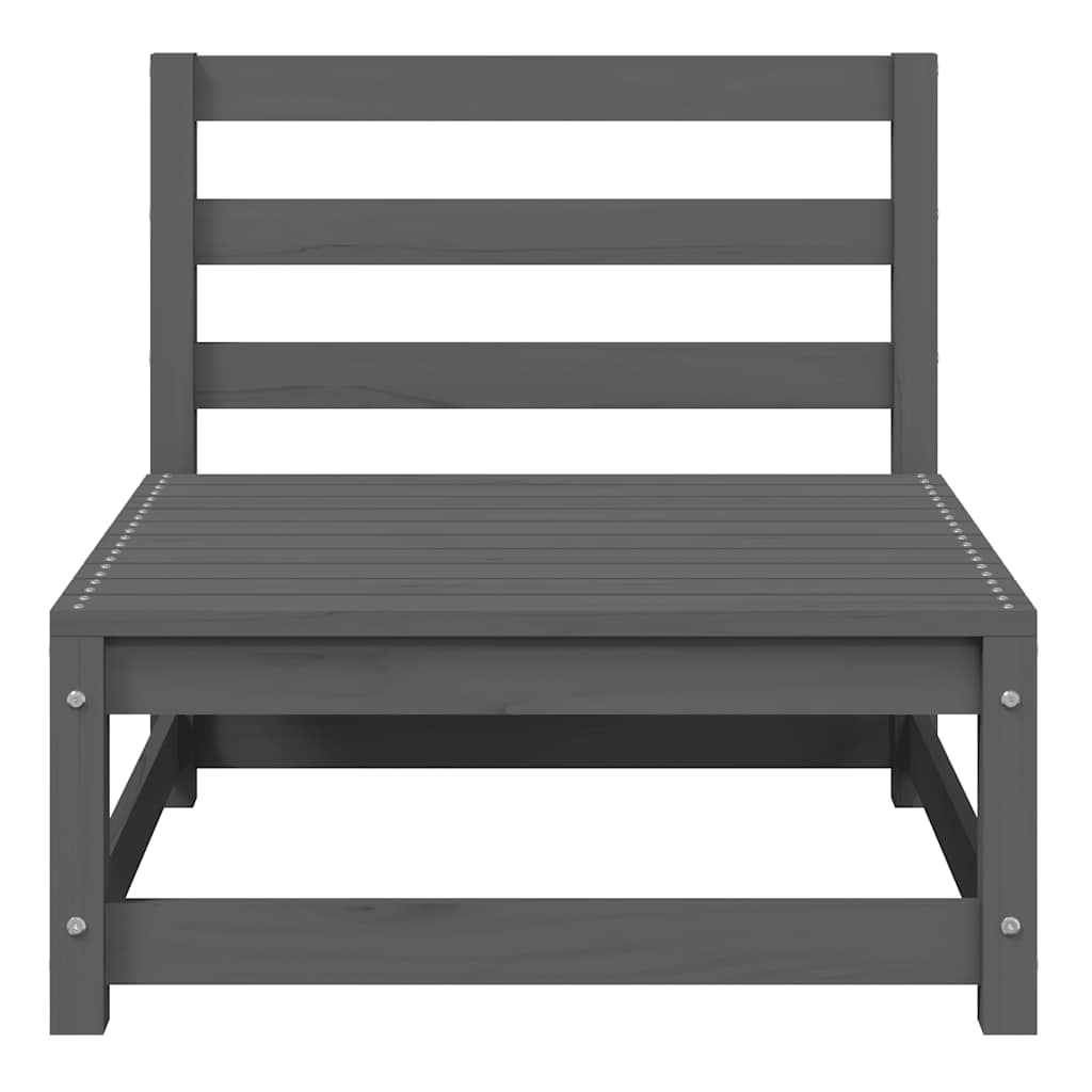 Srednja vrtna sofa s antracit jastucima masivna borovina siva