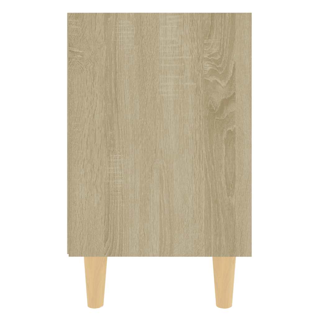 Noćni ormarić s drvenim nogama boja hrasta sonome 40x30x50 cm