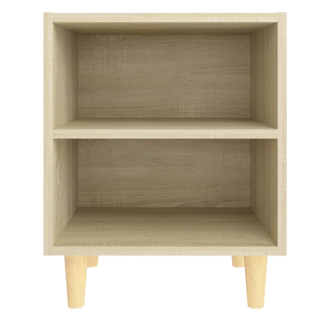 Noćni ormarići s drvenim nogama 2 kom boja hrasta 40x30x50 cm