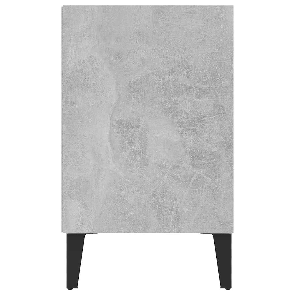 TV ormarić s metalnim nogama siva boja betona 103,5x30x50 cm