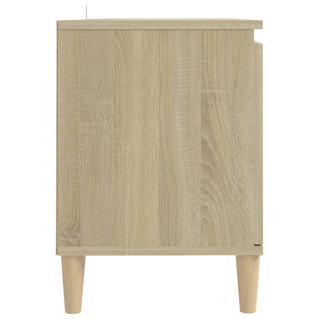 TV ormarić s nogama od masivnog drva boja hrasta 103,5x35x50 cm