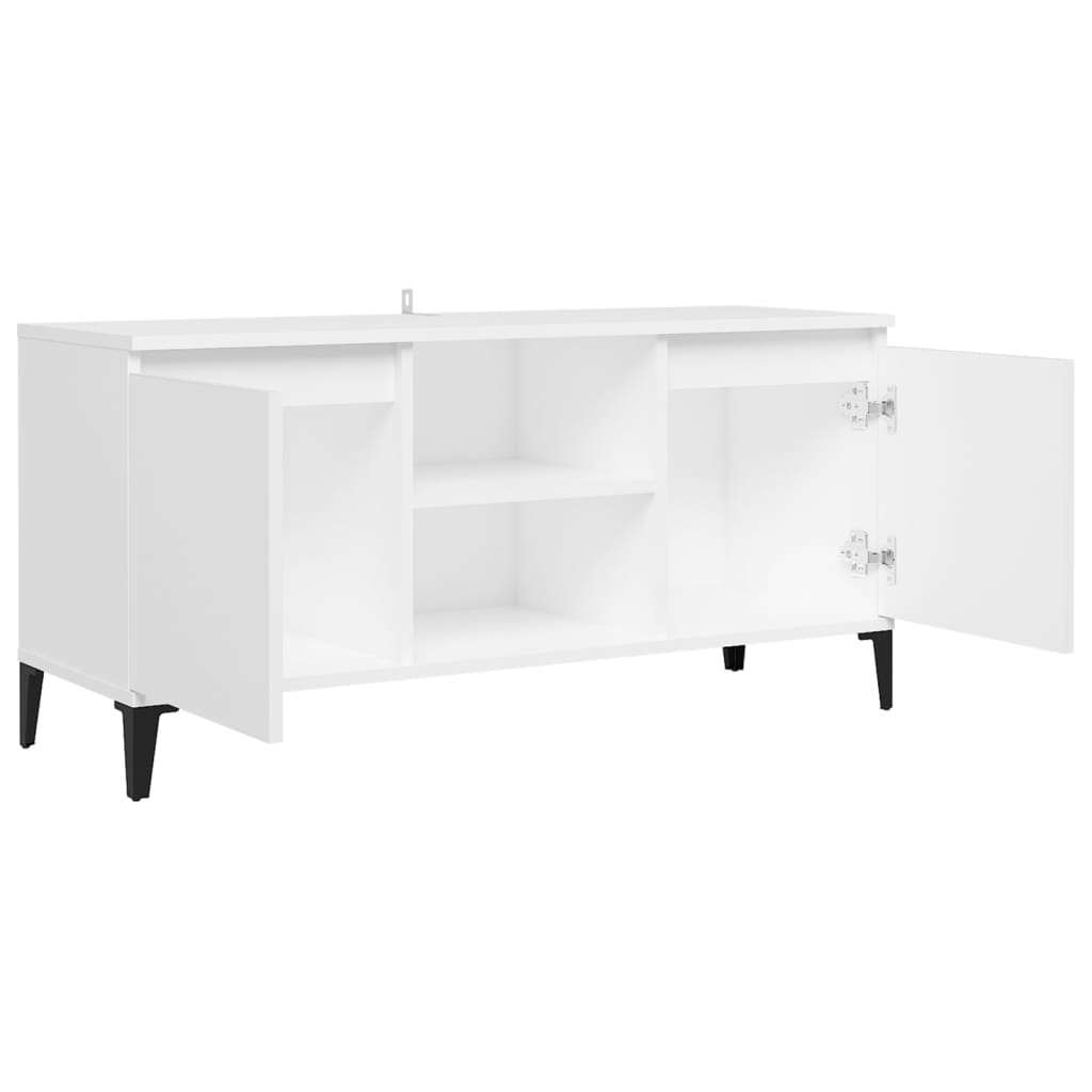 TV ormarić s metalnim nogama bijeli 103,5 x 35 x 50 cm