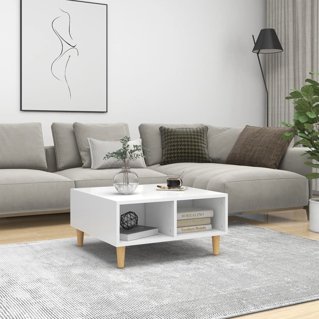 Stolić za kavu bijeli 60 x 60 x 30 cm od iverice