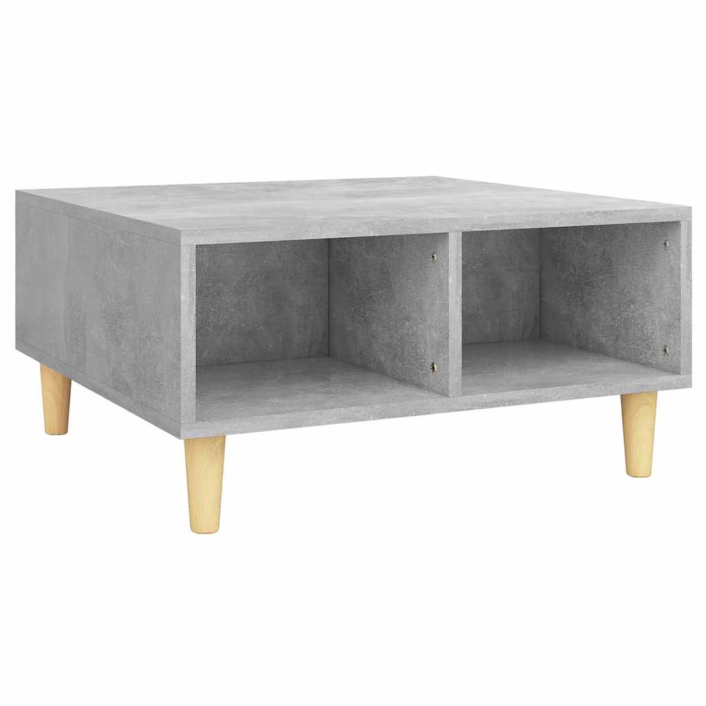 Stolić za kavu siva boja betona 60x60x30 cm konstruirano drvo