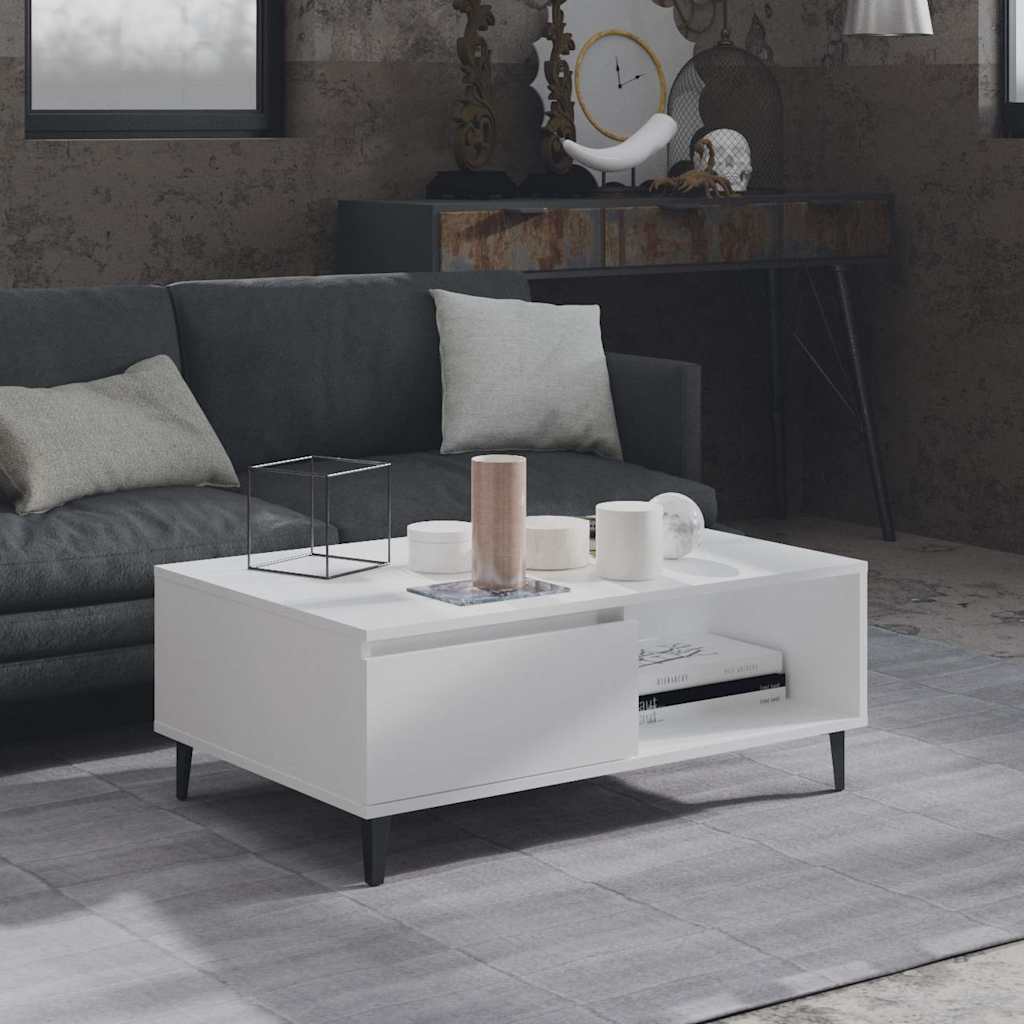 Stolić za kavu bijeli 90 x 60 x 35 cm od iverice