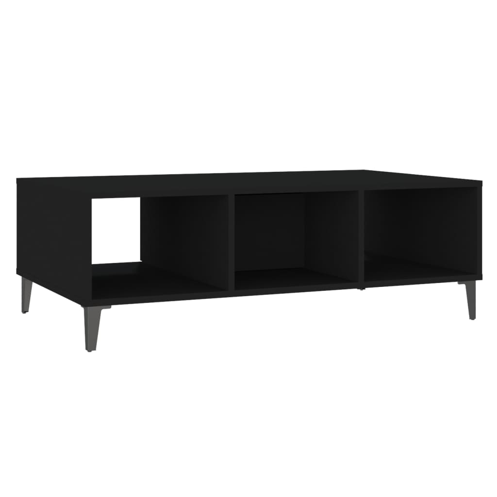 Stolić za kavu crni 103,5 x 60 x 35 cm konstruirano drvo