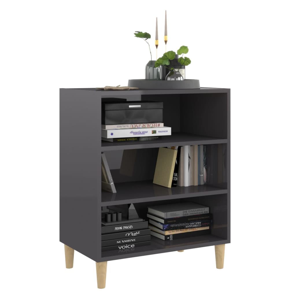 Komoda visoki sjaj siva 57 x 35 x 70 cm od konstruiranog drva