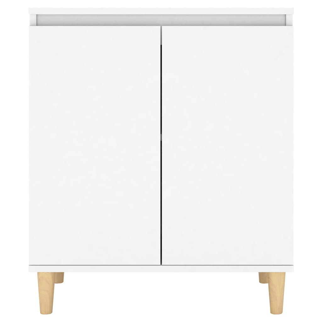 Komoda s drvenim nogama bijela 60x35x70 cm konstruirano drvo