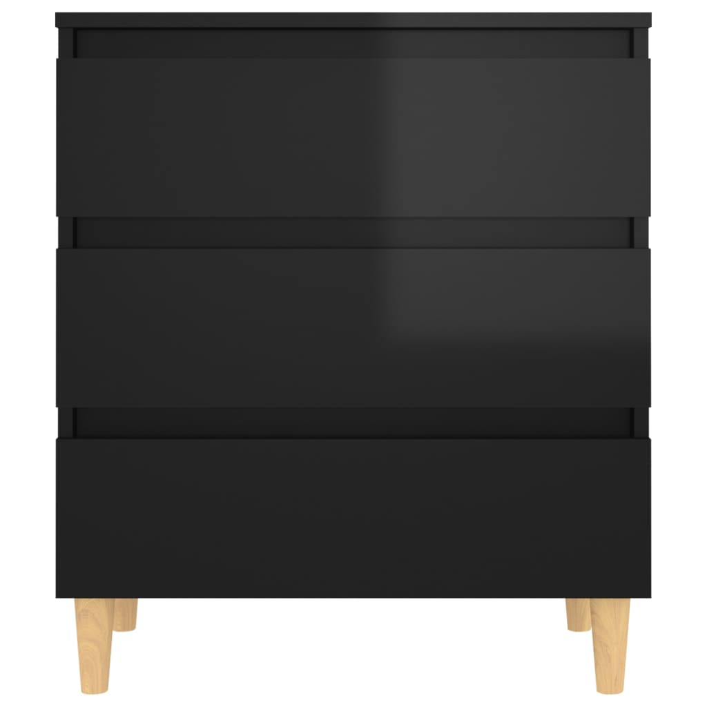 Komoda visoki sjaj crna 60 x 35 x 69 cm od konstruiranog drva