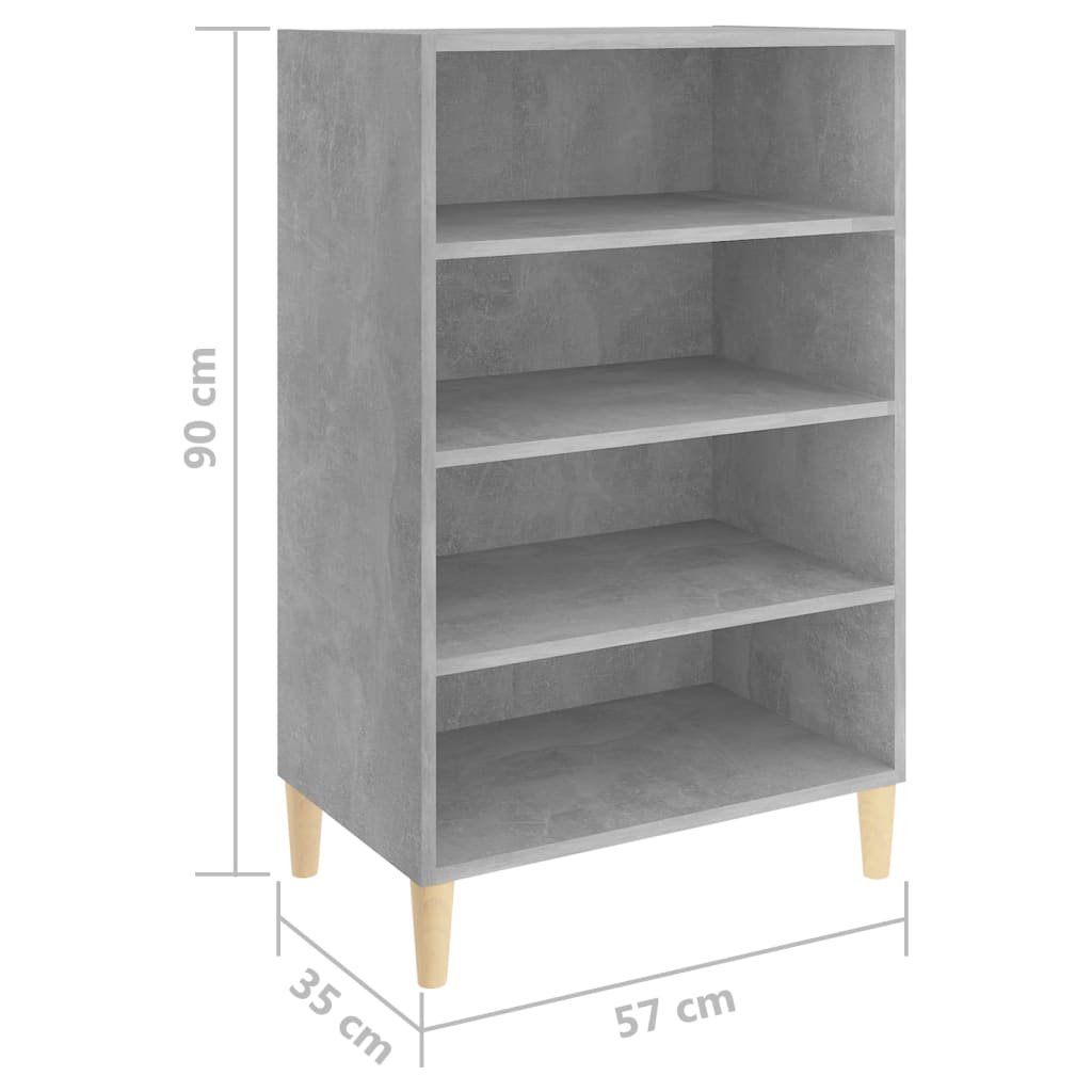 Komoda siva boja betona 57 x 35 x 90 cm od konstruiranog drva
