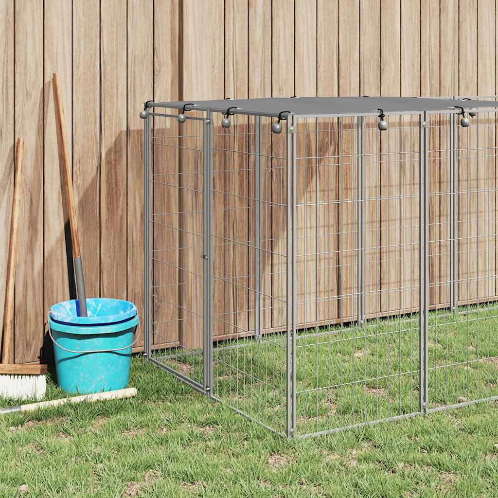 Kavez za pse srebrni 330 x 110 x 110 cm čelični