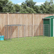 Kavez za pse srebrni 330 x 110 x 110 cm čelični